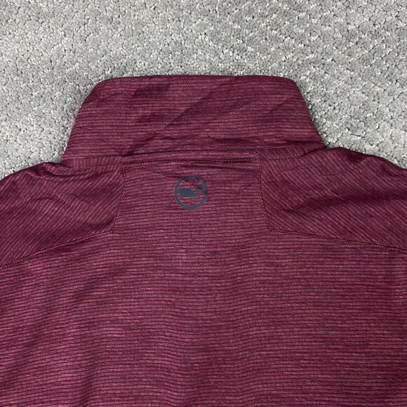 Vineyard Vines On The Go Sankaty Quarter Zip Pullover Men's Small Crimson - Picture 6 of 15